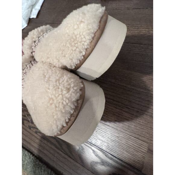 UGG Tazz Braid Platform Slippers Sandals 'Natural' Women's Size 9 NEW - Picture 2 of 16